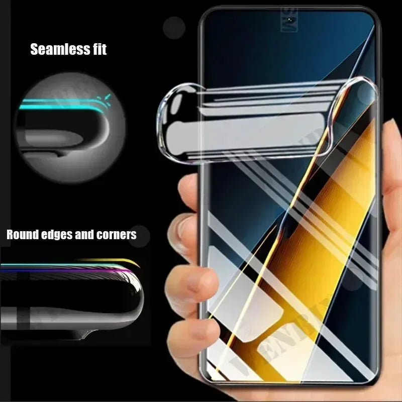 5 Pcs Hydrogel Film For Xiaomi Redmi Note 15 14 13 12 Pro Plus Poco X7 X6 Pro Xiaomi 15T 14T 13T Pro Full Cover Screen Protector