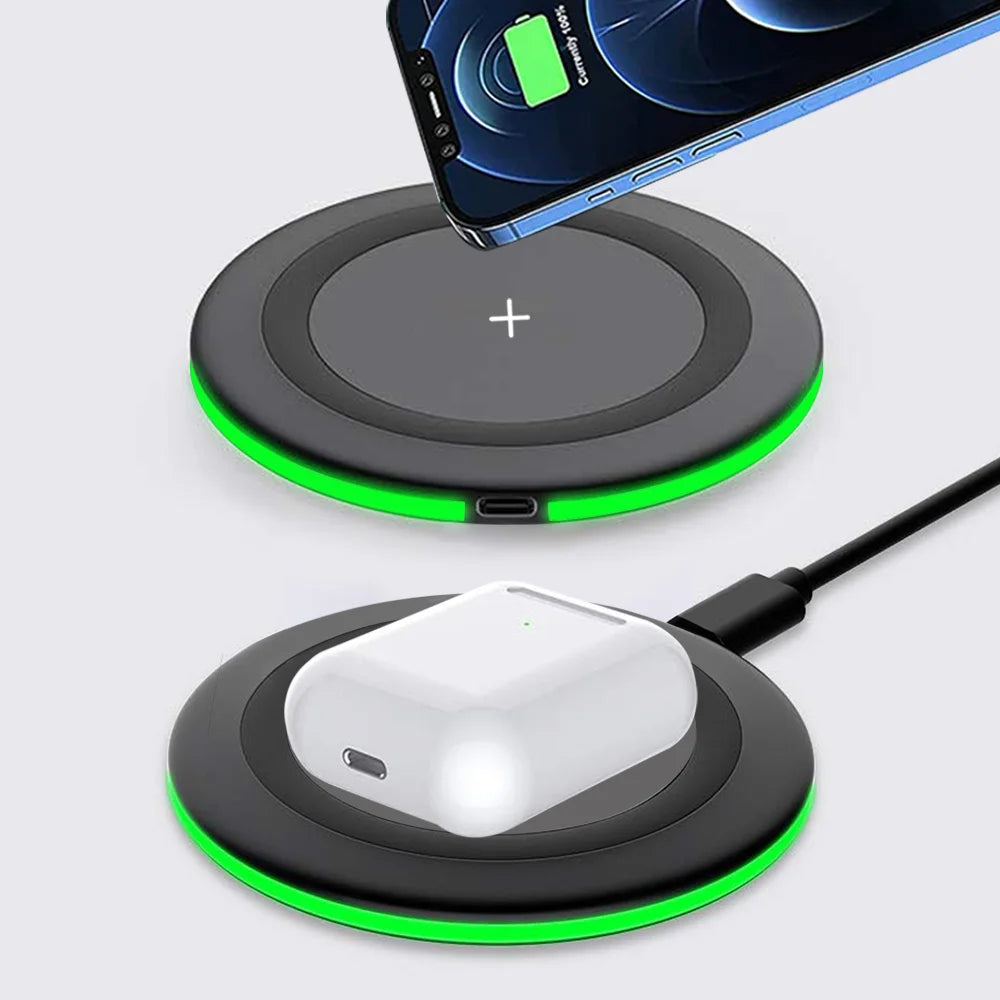 30W Wireless Charger For iPhone 17-12 Pro XS Max X XR Induction Fast Wireless Charging Pad For Samsung S Xiaomi Type C