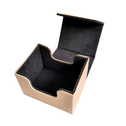 Premium Pu Leather Card Storage Box Large Capacity Sleek Minimalist Style For Sport Cards  Game Decks Durable Portable Organizer
