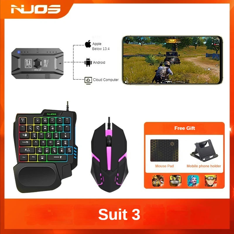 M1 Pro Mobile Phone Game Converter Gaming Keyboard Mouse Controller BT V5.0 Programmable Adapter Support IOS Android System