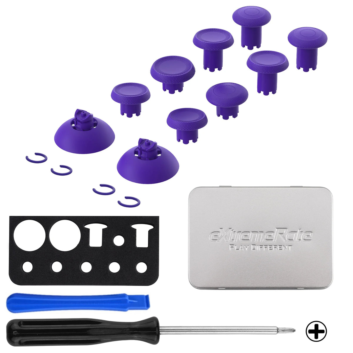 eXtremeRate ThumbsGear V3 Interchangeable Ergonomic Thumbsticks for ps5/EDGE Controller, Replacement Analog Thumb Sticks for ps4