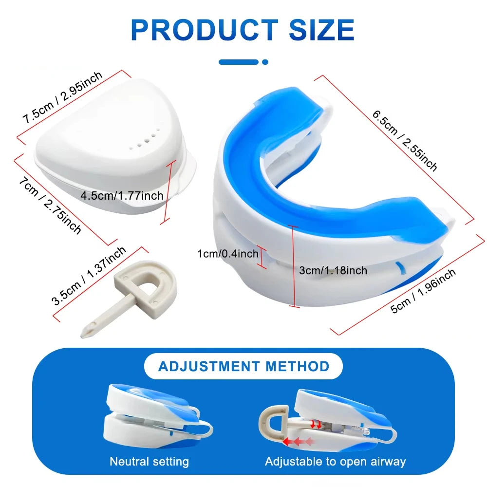 Adjustable Anti-Snore Mouthpiece Sleeping Mouth Guard Stop Snoring Device Nighttime Teeth Protection And Bruxism Relief