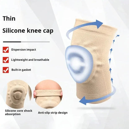 1Pcs Silicone Thin Knee Pads Fitness Dance Skating Sport sknee Pads Basketball Pressurized Cycling Roller Skating