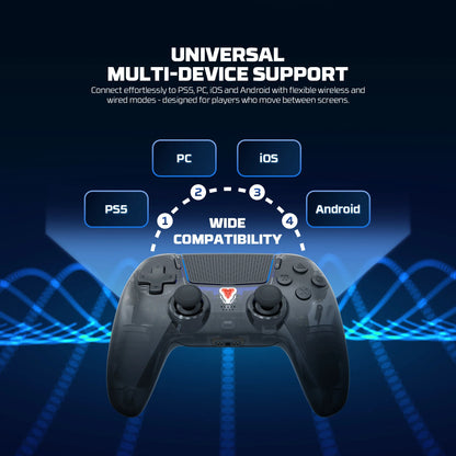 FANTECH NOVA IID WGP16D Wireless Game Controller for PS5 Hall Joystick and Trigger Built-in Gyro Sensor BT5.3 and Wired Gamepad