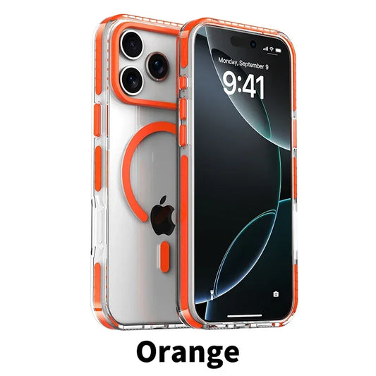 Luxury Magnetic Colorful Border MagSafe iPhone Case