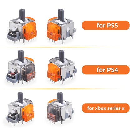 10Pcs Replacement TMR Effect Joystick 3D Analog Stick for DualSense PS5 PS4 Controller for Xbox Series X/S Repair Parts