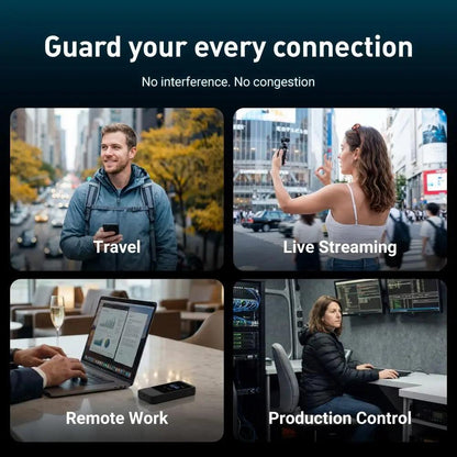 GL.iNet MUDI 7 GL-E5800 Wi-Fi 7 5G NR Travel Router Portable Mobile Hotspot Tri-Band with eSIM & Dual SIM Slot, 2.8" Touchscreen, Up to 5.76 Gbps, 2.5G Ethernet, 700Mbps VPN Secure, 13.5h Battery, for 4K Livestream