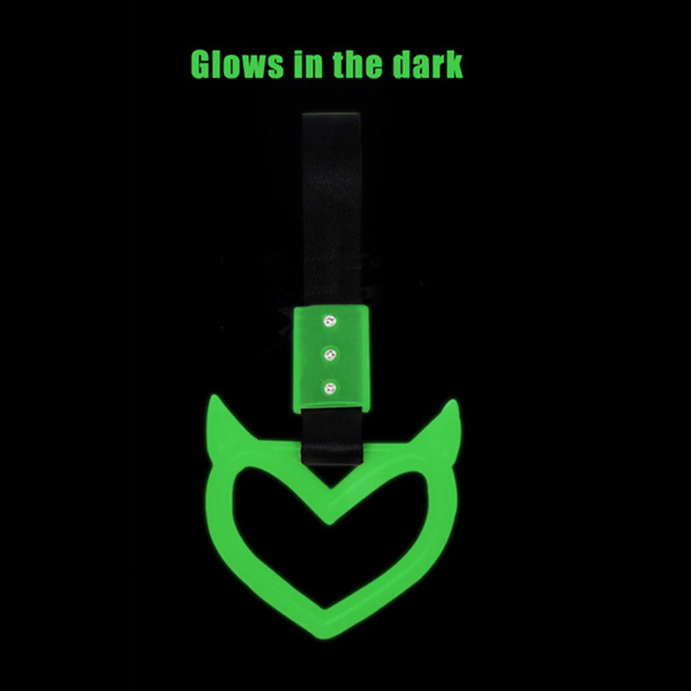 JDM Auto Accessories Cat Tsurikawa Ring Handle Hand Strap Loops Bumper Bus Car Drift Charm Warning Tag