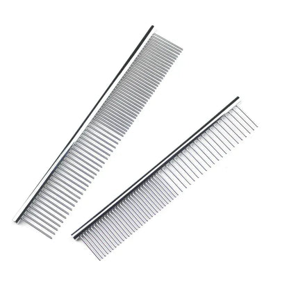 Stainless Steel Dog Comb Long Thick Hair Fur Removal Brush 16/19cm Pets Dog Cat Grooming Dematting Combs for Shaggy Dogs - Urbizia