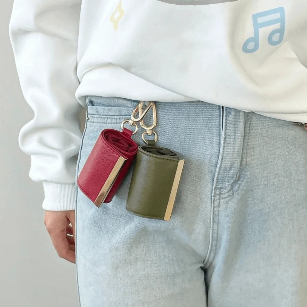 Reusable Mini Keychain Tote Bag Large Capacity Lightweight Foldable Shopping Bag Key Ring Eco-Friendly Expandable Reusable Bag