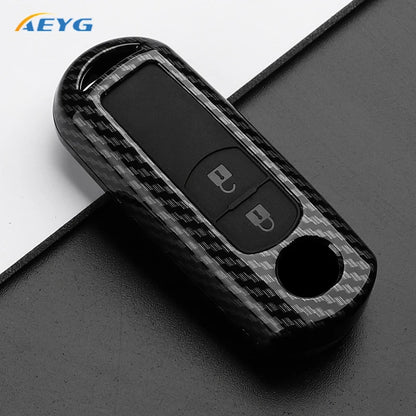 ABS Carbon Fiber Car Key Case Cover For Mazda 2 3 5 6 BL BM GJ Atenza Axela Demio CX-3 CX3 CX-5 CX5 CX7 CX-9 CX8 keychain