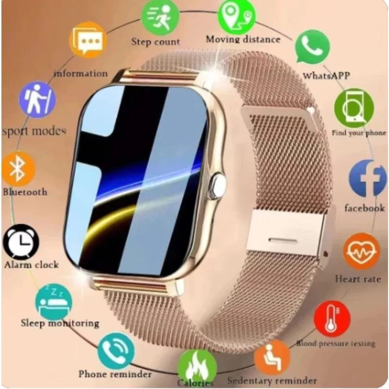 KESHUYOU 2025 Smart Watch 2.01 Inch HD Display Answer Make Call Message Preview Sport Modes DIY Dial Weather Forecast Men Women