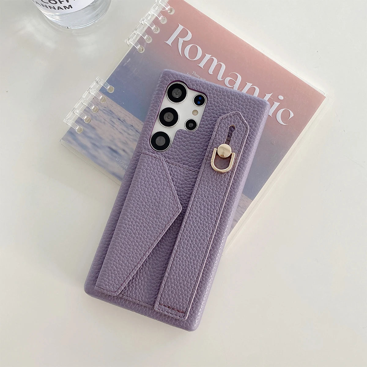 Luxury PU Leather Wrist Strap Wallet Case For Samsung Galaxy S25 S24 S23 S21 S20 FE S22 Plus Note 20 Ultra A52 A53 A54
