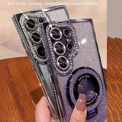 Samsung Diamond Glitter Magnetic Stand Shockproof Case