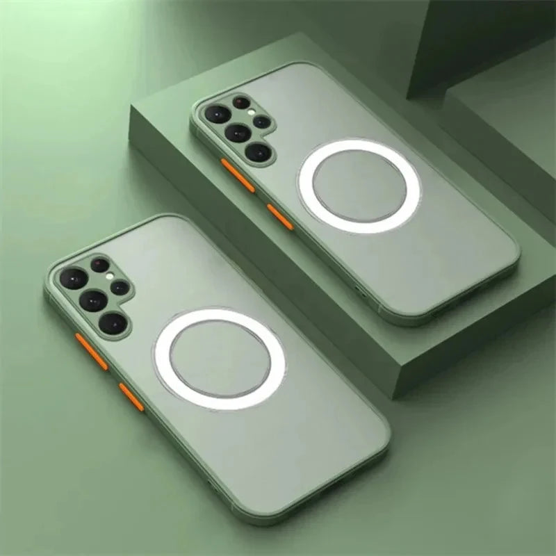 For Magsafe Magnetic Phone Case For Samsung Galaxy S26 S25 S24 S23 S22 S21 Ultra Plus FE Edge A56 A36 A17 A37 A57 5G Ultra Funda