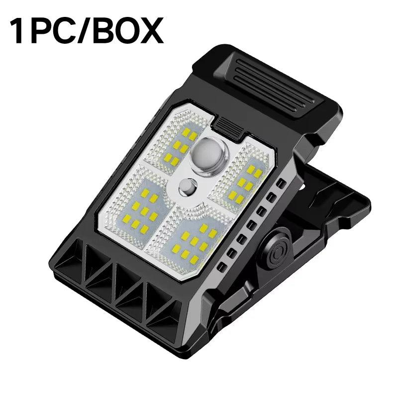 Solar Powered Courtyard Lamp, Household Garden Lighting, Human Body Sensing Multifunctional Outdoor Clip on Lawn Lamp