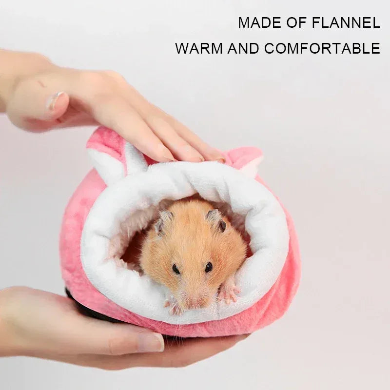 Hamster Cotton Nest Pet Warm Winter Supplies Winter Sleeping Bag House Small Fossa Gold Silk Bear House Mouse Nest Sleeping Bag - Urbizia