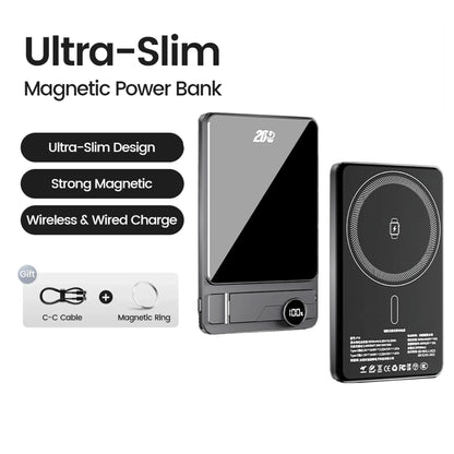 Ultra Slim Magnetic Power Bank 10000mAh 20W Wireless Fast Charge