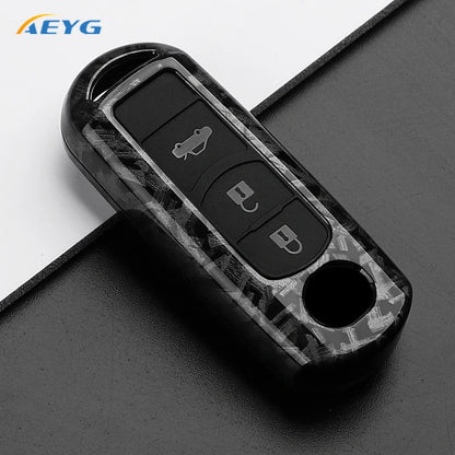 ABS Carbon Fiber Car Key Case Cover For Mazda 2 3 5 6 BL BM GJ Atenza Axela Demio CX-3 CX3 CX-5 CX5 CX7 CX-9 CX8 keychain