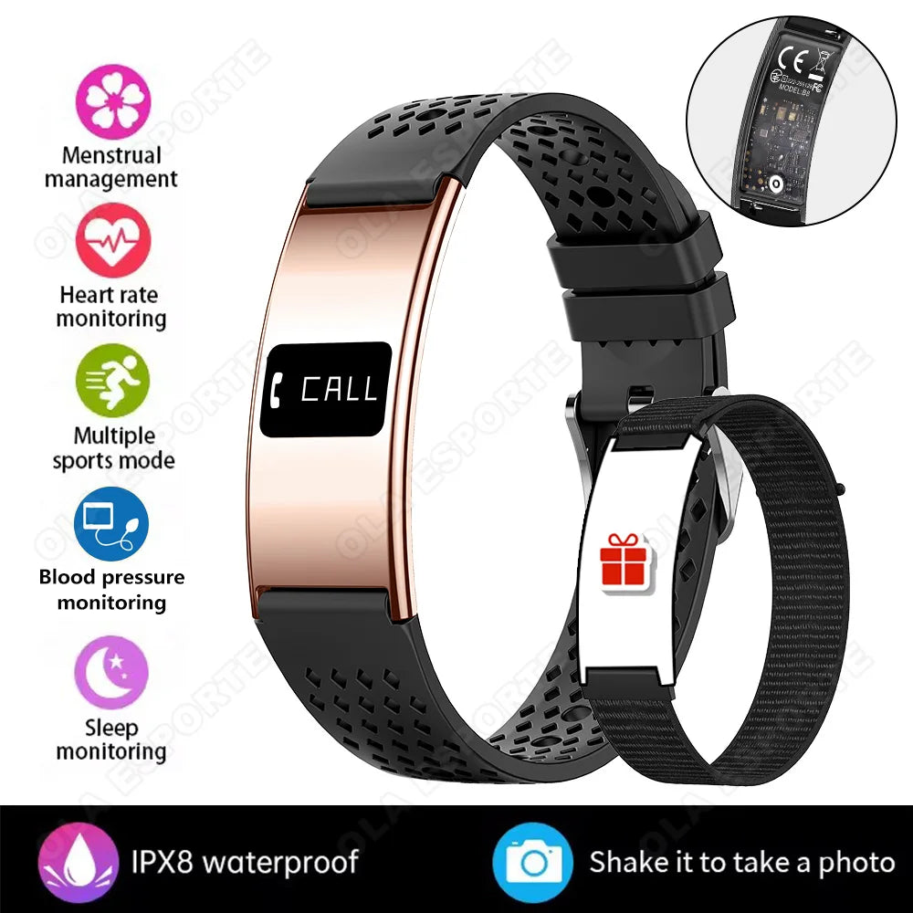 2026 New Smart Bracelet Ultra-thin Heart Rate Blood Oxygen Sleep Monitor IPX8 Waterproof Smart Watch Sports Women Men Smart Band