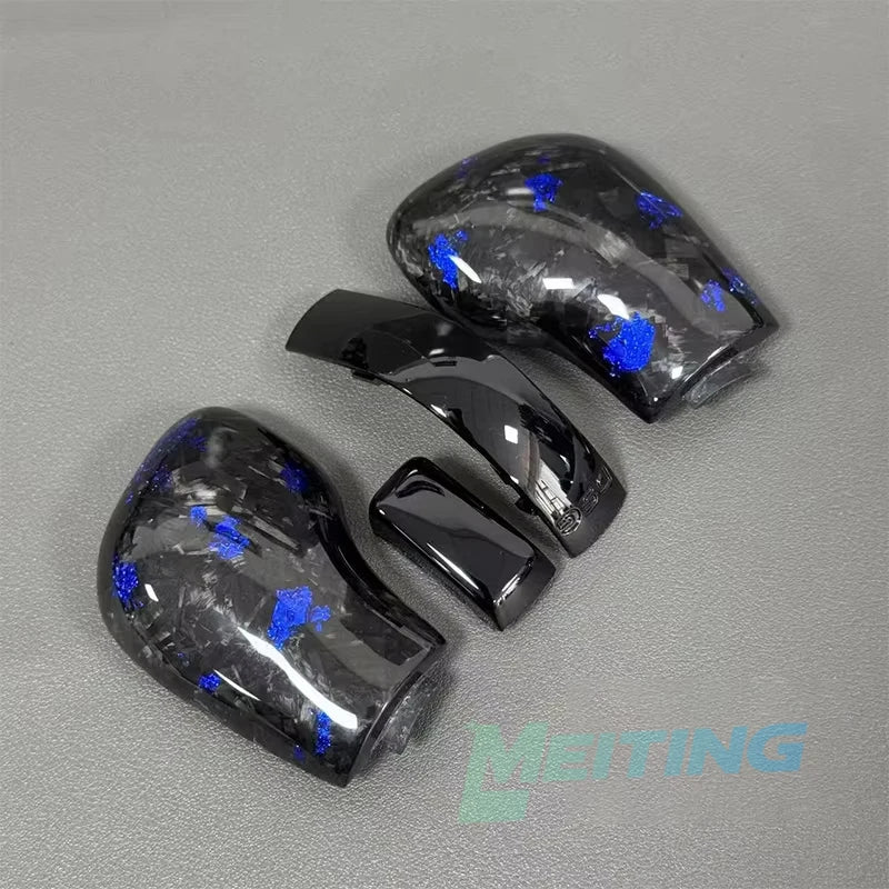 Leather Shift Knob Gear Side Cover DSG Emblem For VW Golf 6 7 R GTI Passat B7 B8 Upgrade the Red Forged Carbon Fiber Material