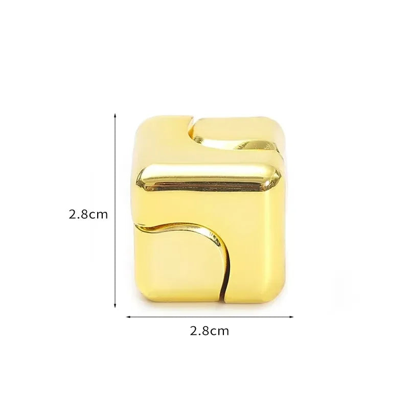 Metal Cube Spinner Fidget Toy for Stress & Focus