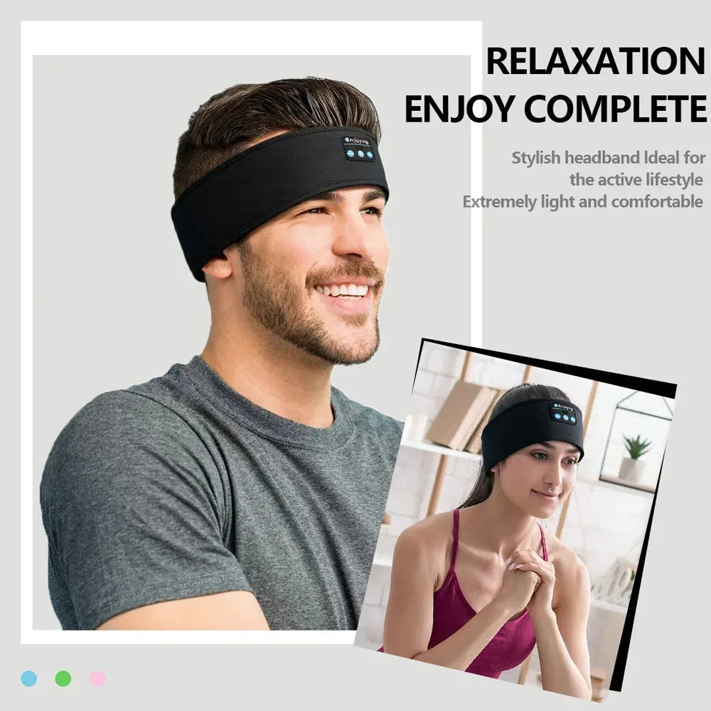 Wireless Bluetooth Music Eye Mask Sports Headband Anti-noise Headphones Talk Running Yoga Music Headwear Wireless Sleep Headphon - Urbizia