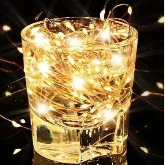 Solar Fairy Light String Outdoor Waterproof LED String Light Garden Tree Decoration Wireless Light String Warm Light  Atmosphere