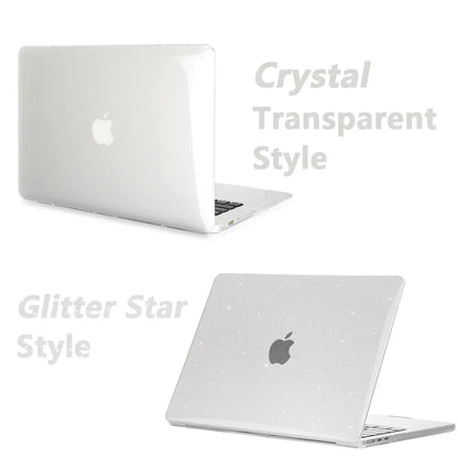 Glitter MacBook Hard Shell Case Cover 11–16 Inch