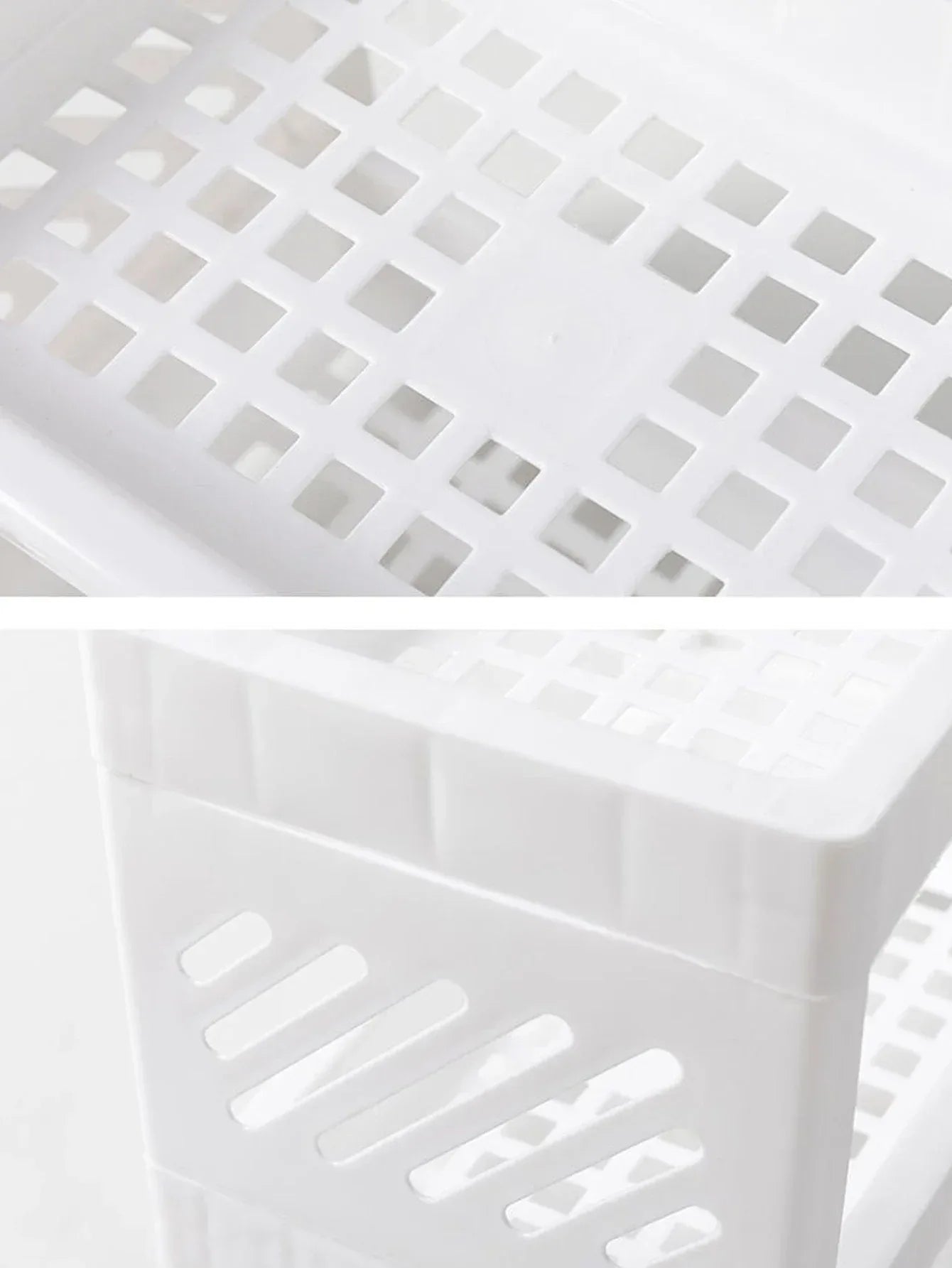 1PC Double Layer PP Desktop Storage Rack – White - Urbizia