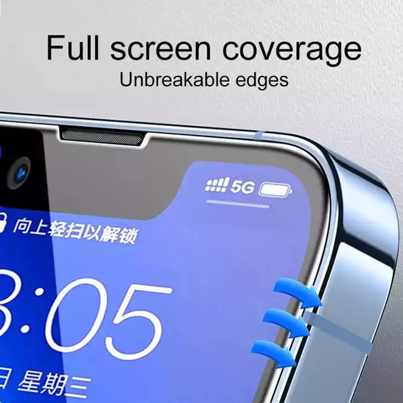 9D Protector  Screen 1-5PCS Tempered Glass For iPhone X XR XS Max 11 12 13 14 15 16 17 Pro Max 14   Mini Plus Protective Cover