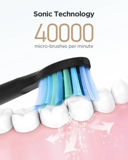 Fairywill Electric Sonic Toothbrush USB Charge FW-507 Rechargeable Waterproof Electronic Tooth Brushes Replacement Heads Adult - Urbizia