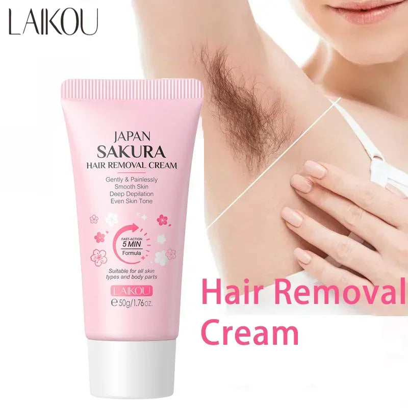 LAIKOU Hair Removal Cream Intimate Areas Epilator Cream Painless Health Hair Remover Growth Inhibitor Men Woman Body Care 50g - Urbizia