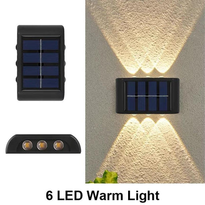 Solar Wall Light Outdoor,Waterproof LED Garden Fence Lamp,Solar Powered Wall Mount Decorative Lighting,Street Patio Landscape