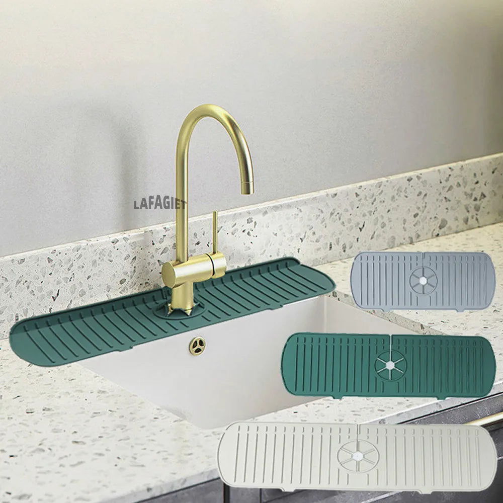 Silicone Drainage Pad Bathroom Kitchen Faucet Drip Mat Wash Basin Sink Splash Proof Draining Pad Table Heat Insulation Protector