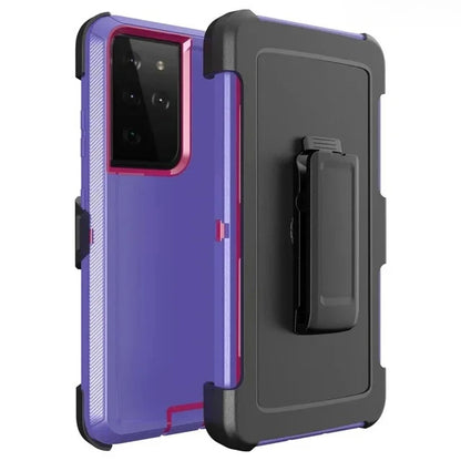 3-in-1 Military Armor Shockproof Phone Case For Samsung S26 S26 Plus S26 Ultra Otter Case Box Belt Clip Protective Cover