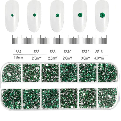 100/50cm Long Luxury Crystal Chain Nail Charms 1.5/2mm Shinying Clear/AB Diamond Nail Art Metal Steel French Manicure Crystal