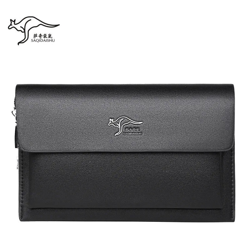 2026 NEW Men's Clutch with Magnetic Buckle and Multiple Card Slots, Large Capacity Wallet Made of Coded Lock PU Leather Men Bag