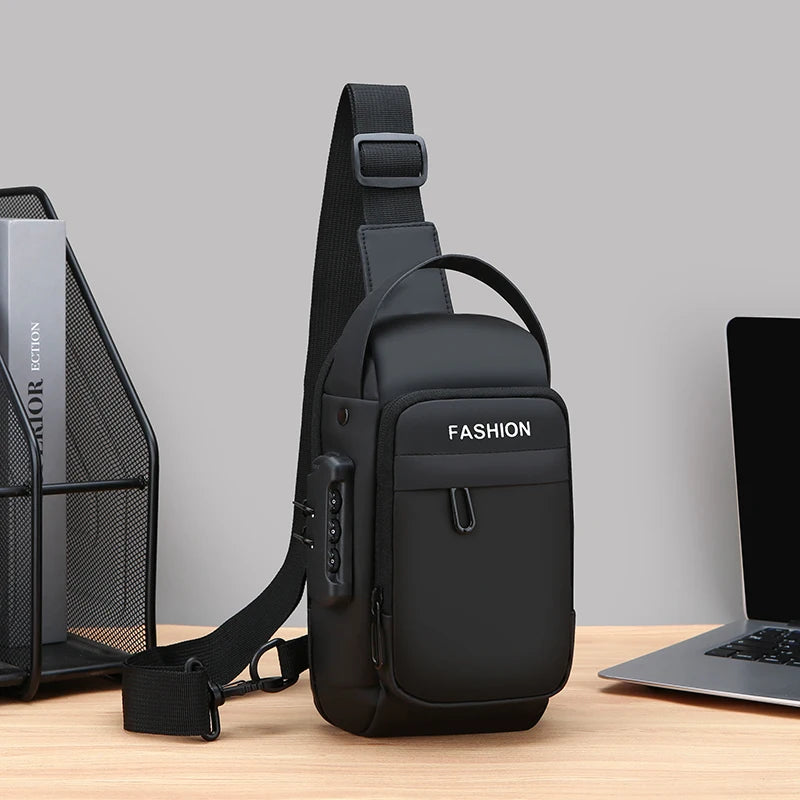 Men Anti Theft Chest Bag Shoulder USB Charging Crossbody Package School Short Trip Messengers Gym Men's Sling Sports Pack