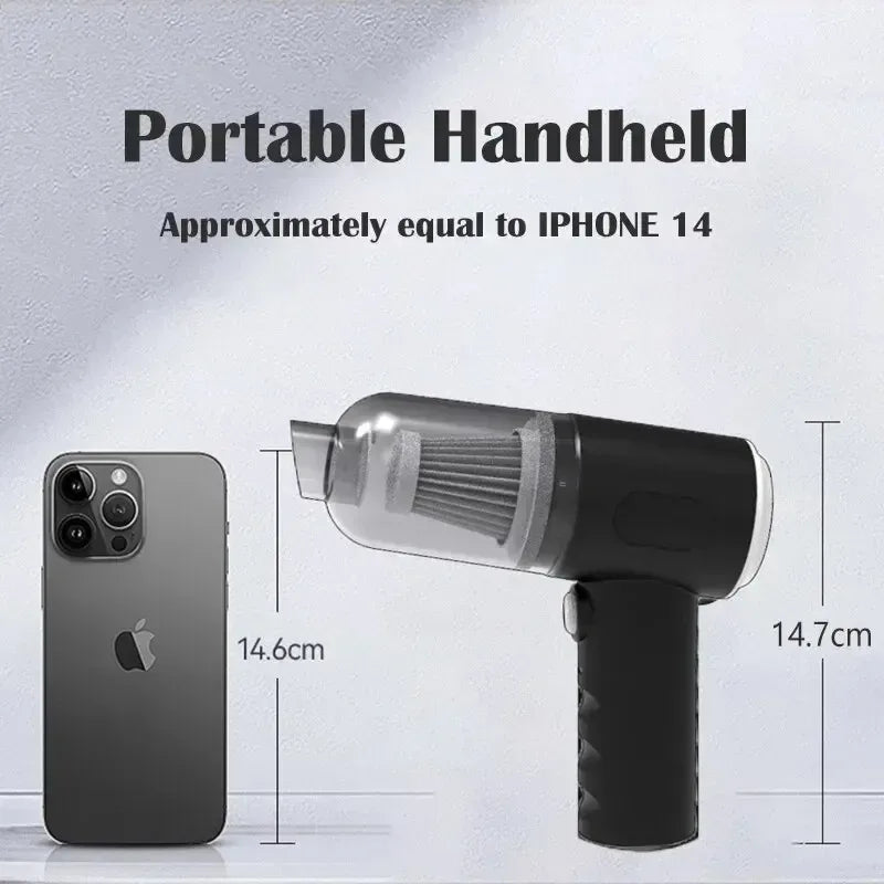 9000Pa Wireless Car Vacuum Cleaner USB Charging 1200mAh Portable Cleaning Appliance Mini Wet and Dry Vacuum Cleaner Household - Urbizia