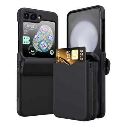Flip Cover Card Insertion Phone Case For Samsung Galaxy Z Flip 8 Galaxy Z Flip 7 5 4 6 Shockproof Fall Prevention Phone Cover