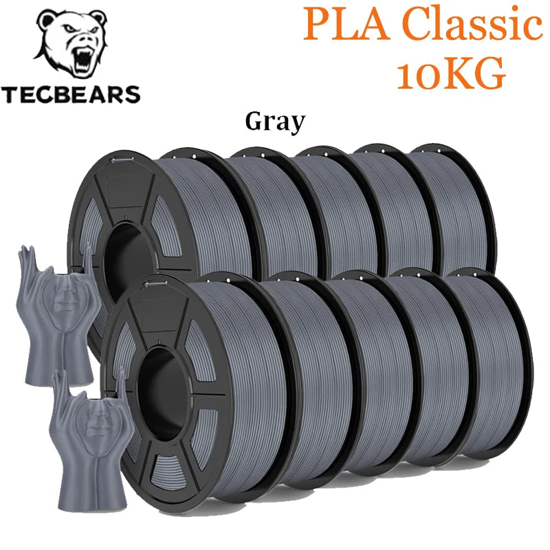 TECBEAS PLA Claissc 3D Printer Filament Neatly Wound Coloful High Toughness 1.75mm FDM For Fast Delivery Support Custom Colors