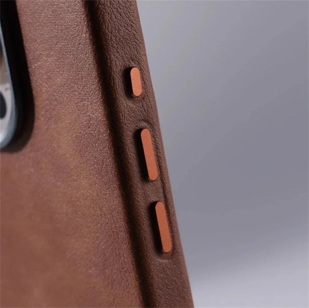 Luxury Retro Leather MagSafe Magnetic iPhone Case