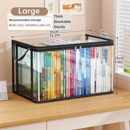 Clear PVC Storage Box | Flip-Top Lid & View Window | Multi-Use Organizer for Toys, Crafts & Supplies | Durable Gift Container - Urbizia
