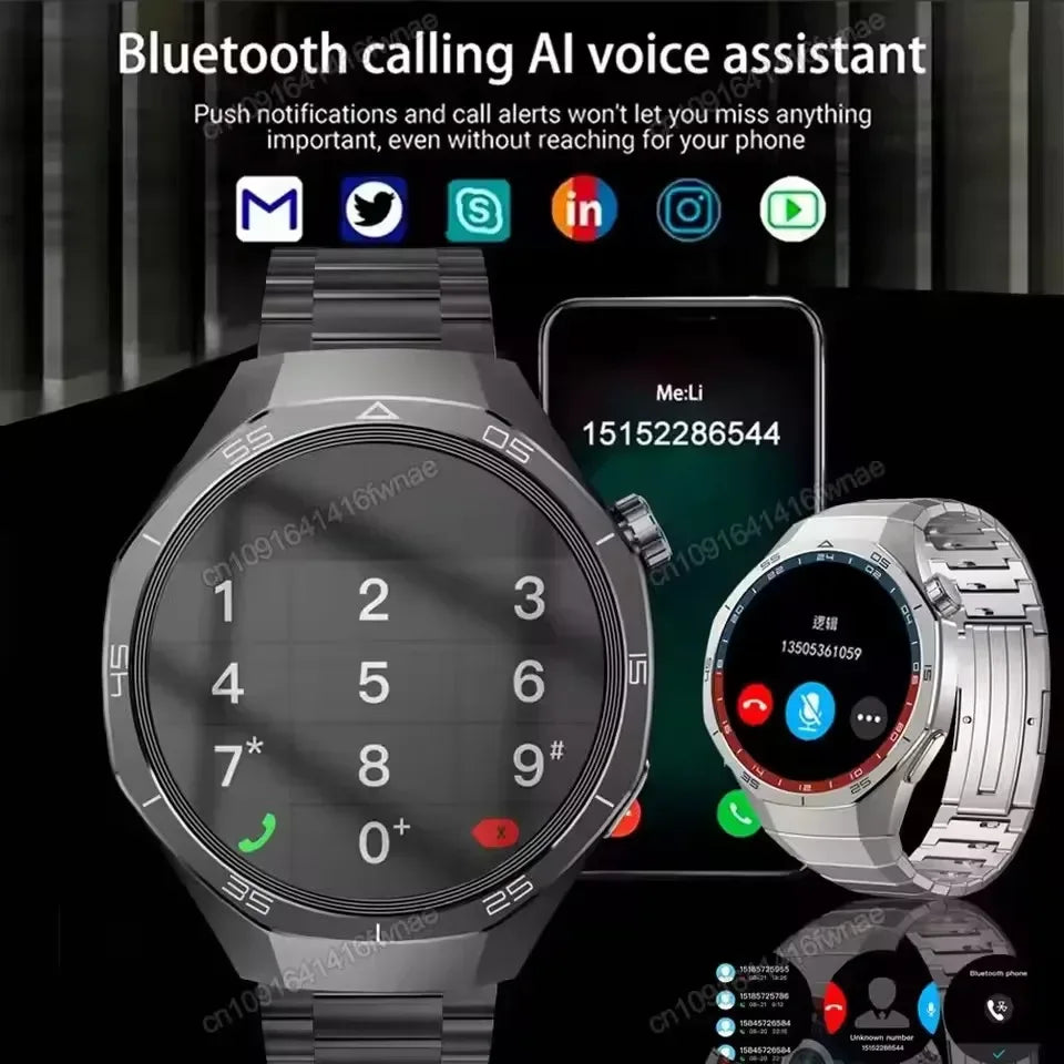 New Watch 5 Smart Watch 5 Pro Men HD AMOLED Screen GPS Heart rate Bluetooth Call IP68 Waterproof Man Smartwatch Holiday Gifts - Urbizia