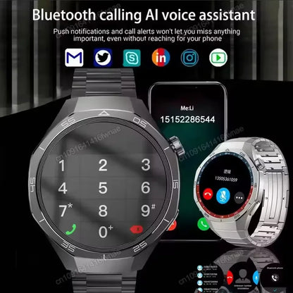 New Watch 5 Smart Watch 5 Pro Men HD AMOLED Screen GPS Heart rate Bluetooth Call IP68 Waterproof Man Smartwatch Holiday Gifts - Urbizia