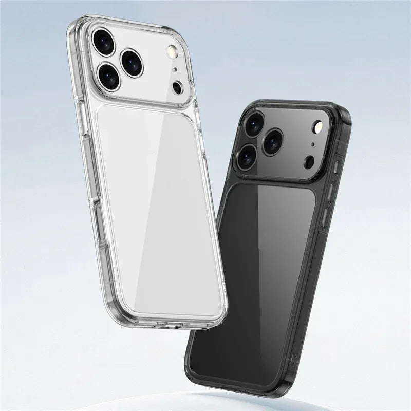 Luxury Transparent Shockproof Case For iPhone 17Air 17 17Pro 17Pro Max Clear Hybrid TPU+PC Protective Hard Back Cover
