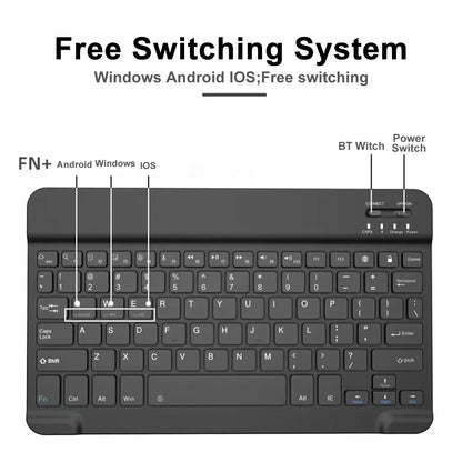 2025 New Bluetooth Wireless Keyboard Mouse For IOS Android Windows Tablet For iPad Mini Pro Keyboard Multi functional operation