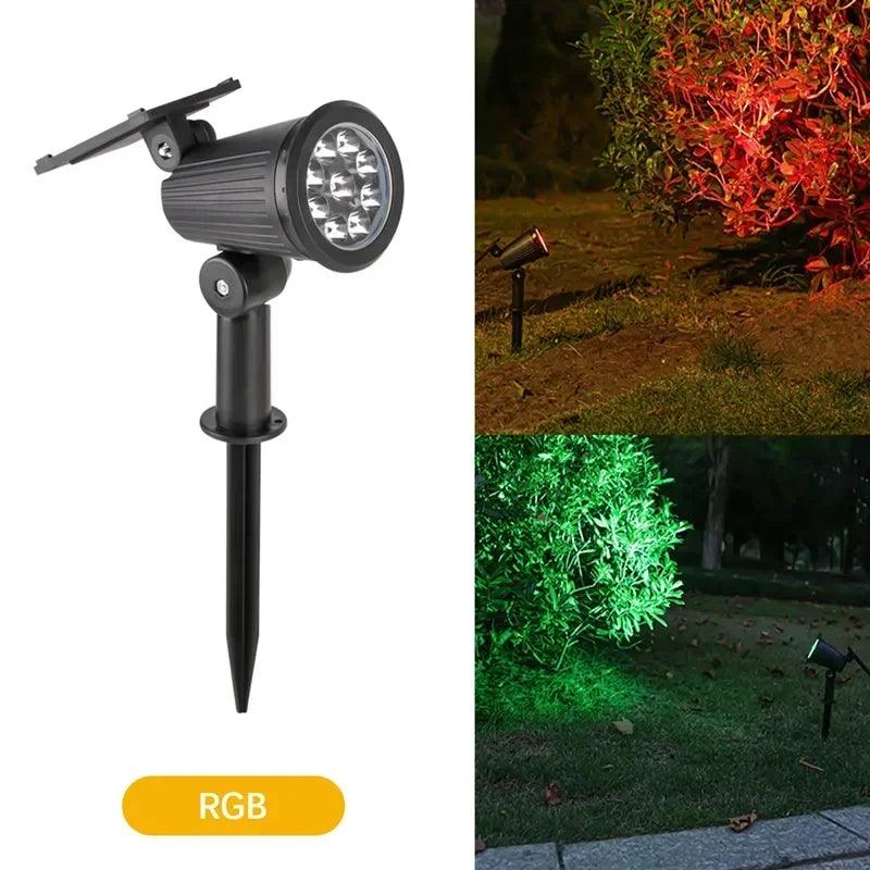 Solar Spotlight Outdoor Waterproof Spotlight with Adjustable Brightness Suitable for Garden Backyard Lane Courtyard Decoration