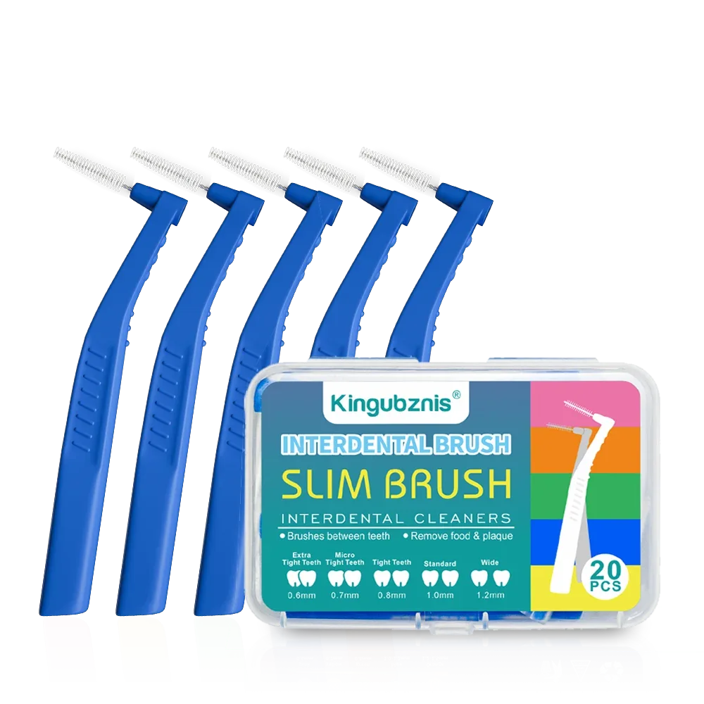 Kingubznis 20pcs Interdental Brush For Dental Orthodontics Clean Between Teeth Cleaning Tools Soft Mini Brush With Dust Cover - Urbizia